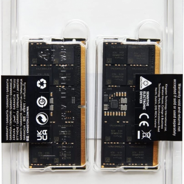 Kingston 32GB Kit (2x16GB) DDR5-5600MHz SODIMM CL40, 1.1V