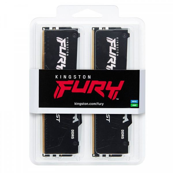 KINGSTON Fury Beast 64GB (2x32GB) 6000MT/s DDR5 CL36 EXPO/XMP KF560C36BBE2AK2-64 RGB ram pomnilnik