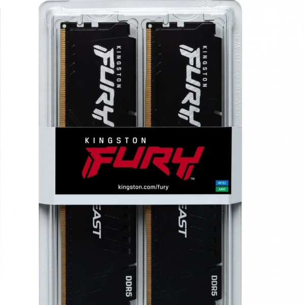 Kingston Fury Beast 64GB Kit (2x32GB) DDR5-5600 DIMM CL36 AMD EXPO, 1.25V