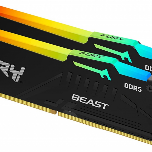 Kingston Fury Beast RGB 32GB Kit (2x16GB) DDR5-5600 DIMM PC5-38400 CL36, 1.25V