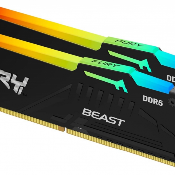 Kingston Fury Beast RGB 64GB Kit (2x32GB) DDR5-5600 DIMM, CL36, 1.25V