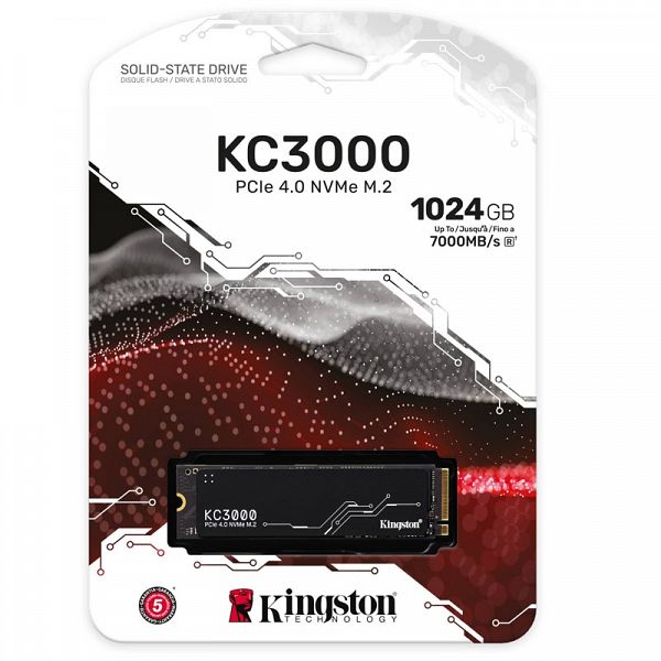 KINGSTON KC3000 1TB M.2 PCIe NVMe (SKC3000S/1024G) SSD