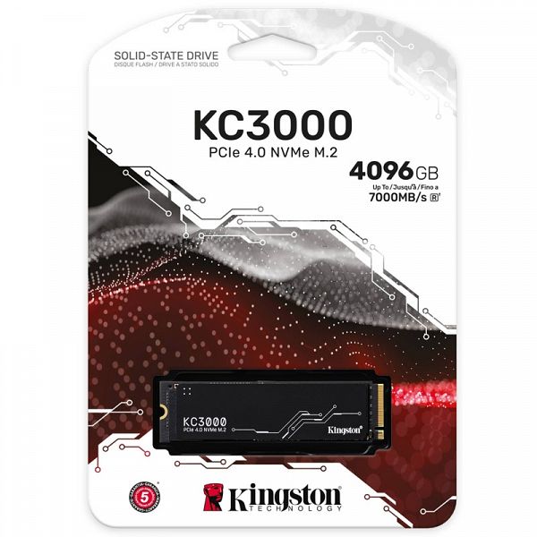 KINGSTON KC3000 4TB M.2 PCIe NVMe (SKC3000D/4096G) SSD