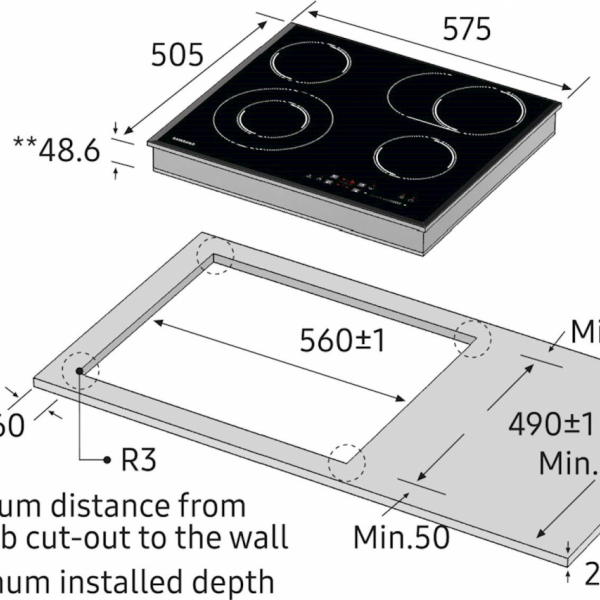 Kuhalna plošča SAMSUNG CTR164NC01/BOL steklokeramika