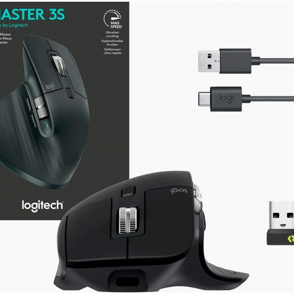 Logitech brezžična miška MX Master 3S business graphite-OEM