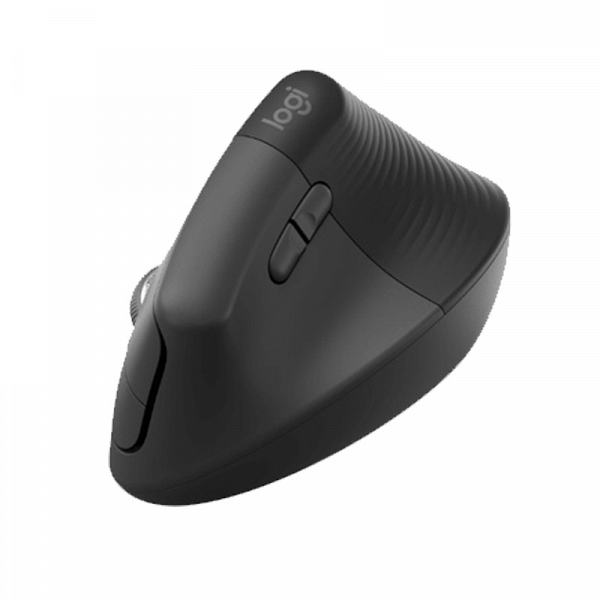 LOGITECH Lift vertical ergonomična brezžična optična črna miška