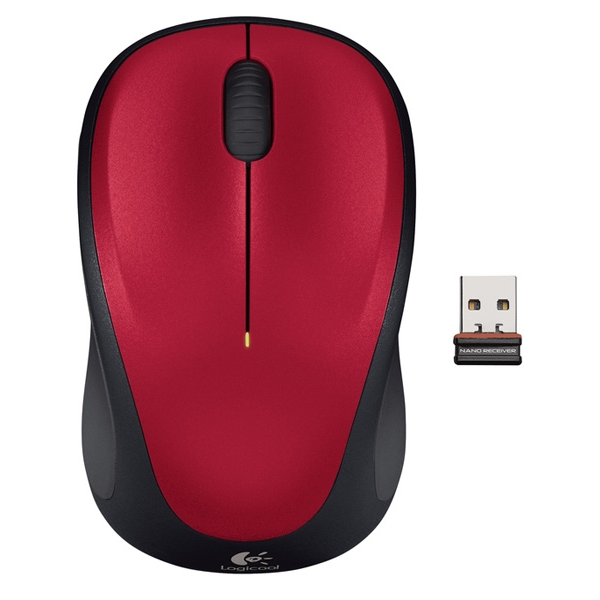 LOGITECH M235 brezžična optična rdeča miška