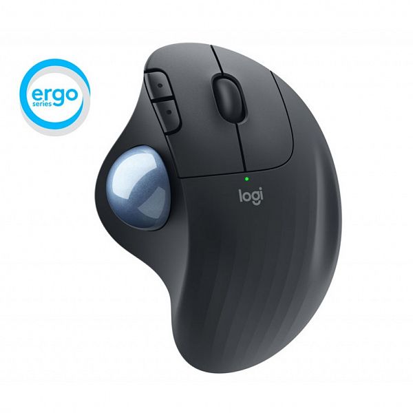 Logitech Miška ERGO M575 Wireless Trackball, Bluetooth, Unifying, grafitna