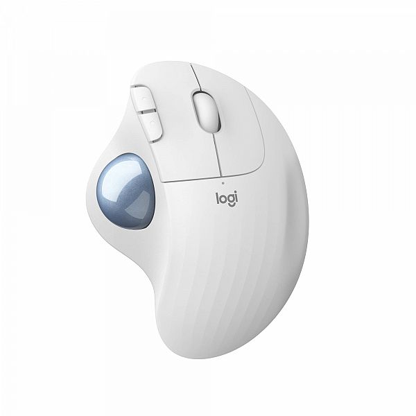 Logitech miška ERGO M575 Wireless Trackball, Bluetooth, Unifying, bela 
