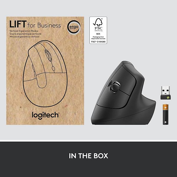 Logitech Miška Lift for Business, grafitna OEM