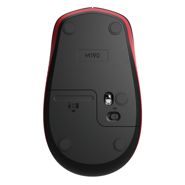 Logitech Miška M190 Wireless, rdeča 