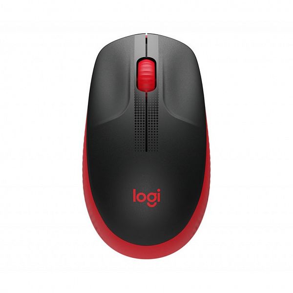 Logitech Miška M190 Wireless, rdeča 