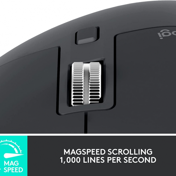 Logitech miška MX Master 3s Performance Wireless, grafitna