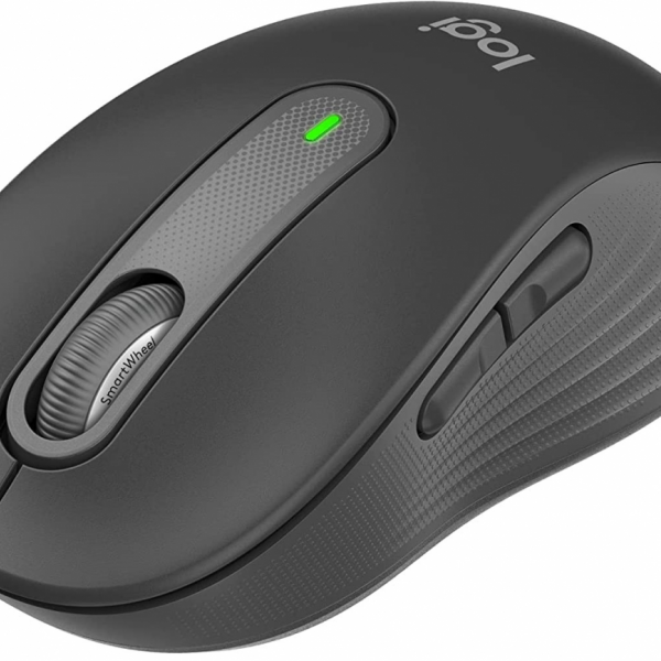 Logitech miška Signature M650, velikost L, Bluetooth, grafitna za levičarje