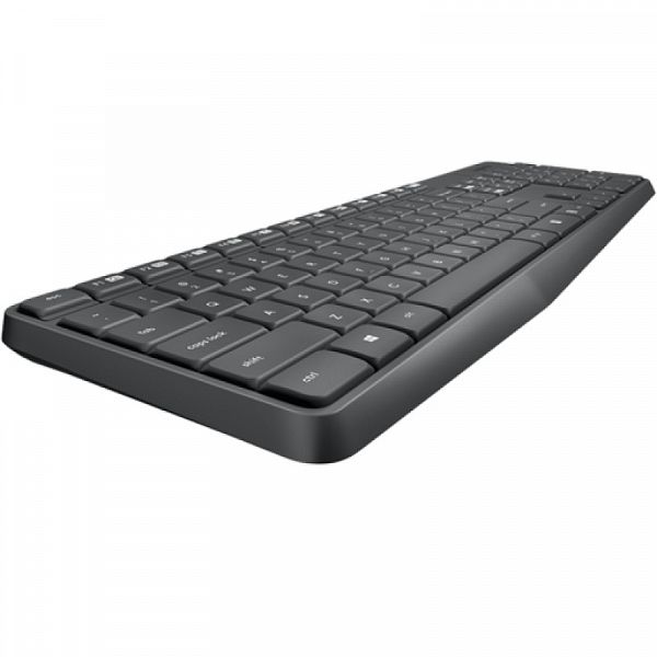 LOGITECH MK235 brezžična črna tipkovnica + miška