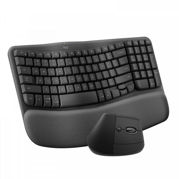 LOGITECH Wave Keys and Lift Combo črna slo tisk brezžična tipkovnica + miška