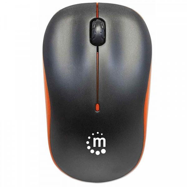 MANHATTAN Success brezžična optična črna/oranžna miška