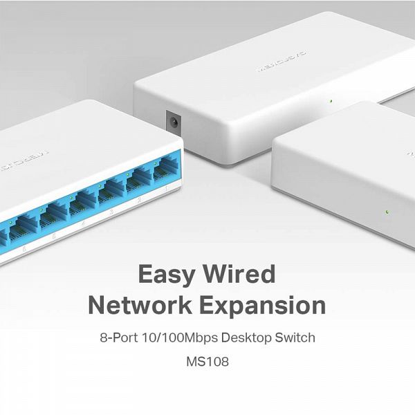 MERCUSYS MS108 8-port 10/100Mbps mrežno stikalo-switch