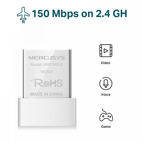 MERCUSYS MW150US N150 Nano USB brezžični mrežni adapter