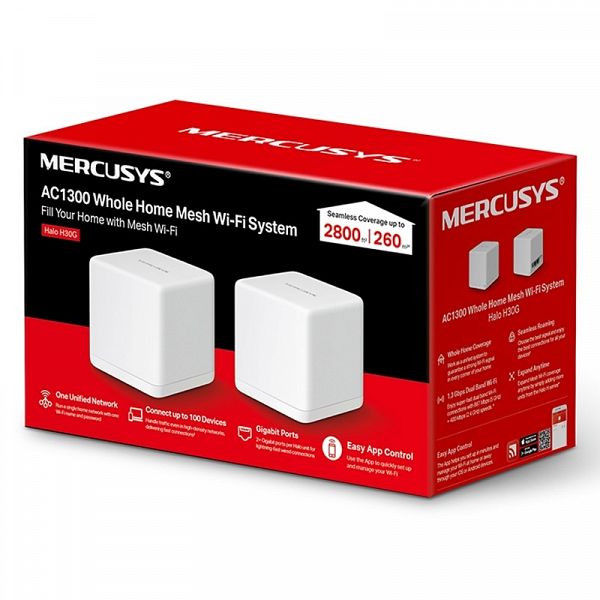 MERCUSYS HALO H30G (2-pack) AC1300 Whole Home Mesh Wi-Fi sistem