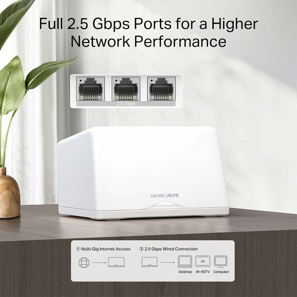 MERCUSYS HALO H47BE BE9300 Wi-Fi7 2-pack Mesh brezžični usmerjevalnik router