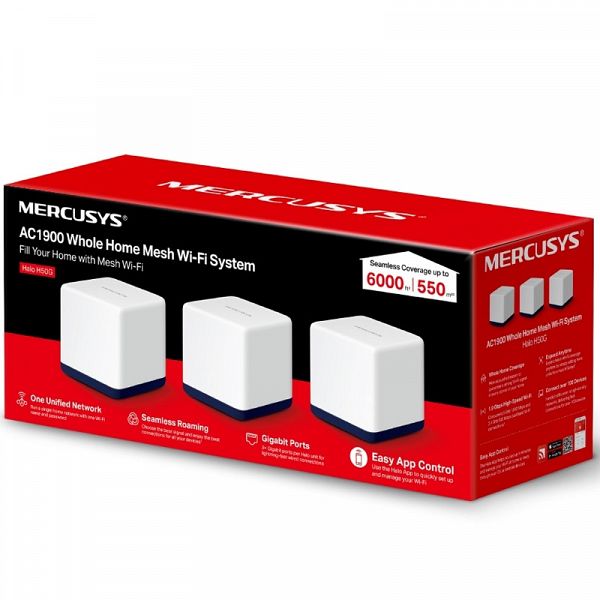 MERCUSYS HALO H50G (3-pack) AC1900 Whole Home Mesh Wi-Fi sistem