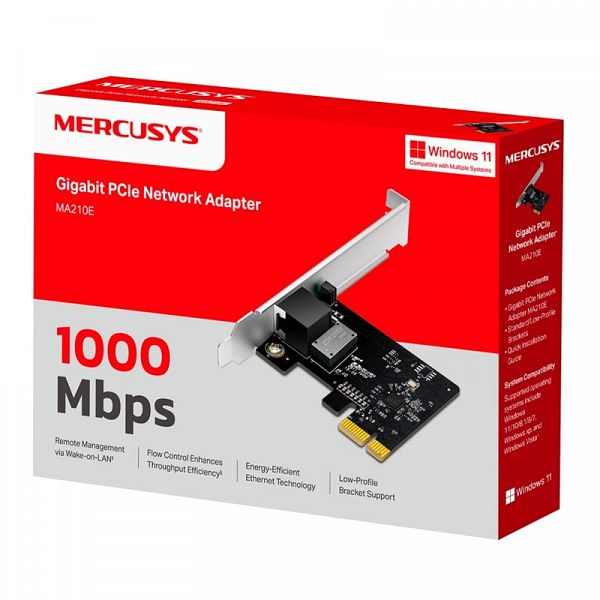 MERCUSYS MA210E Gigabit/RJ45 PCIe adapter
