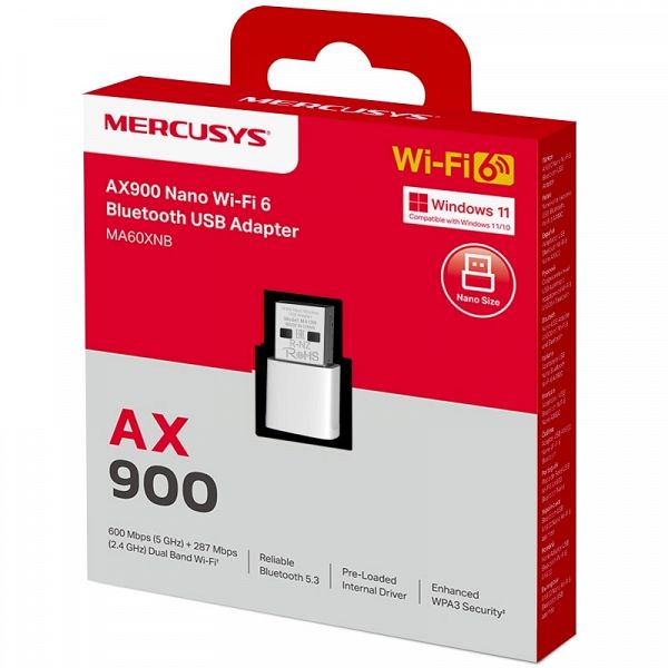 MERCUSYS MA60XNB AX900 Nano Wi-Fi 6 Dual-Band USB brezžični mrežni adapter
