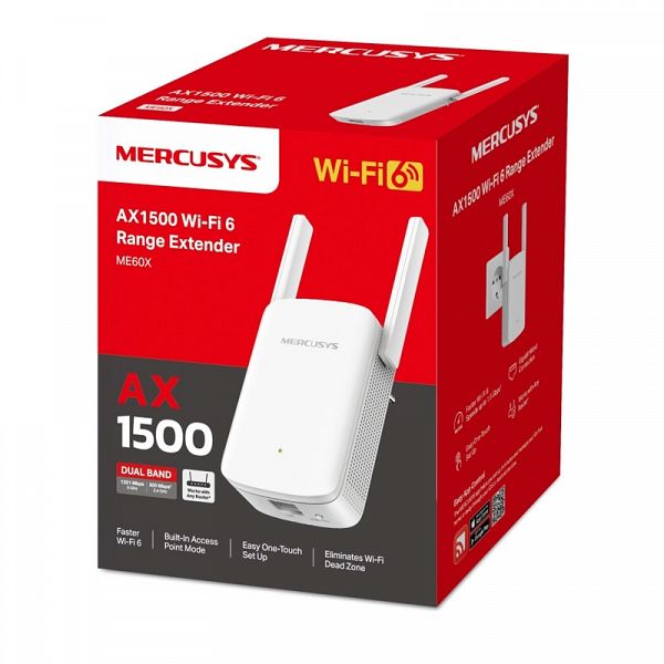 MERCUSYS ME60X AX1500 Wi-Fi6 WiFi ojačevalec extender