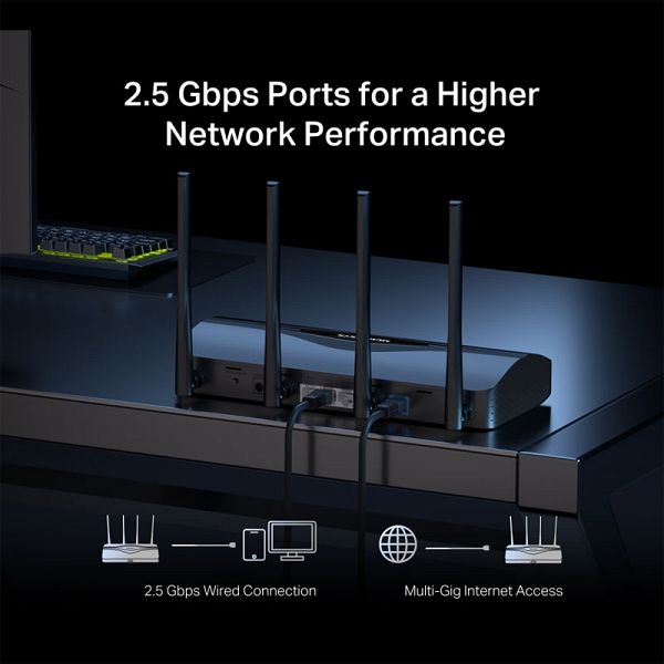 MERCUSYS MR27BE BE3600 Dual-Band WiFi7 brezžični usmerjevalnik-router