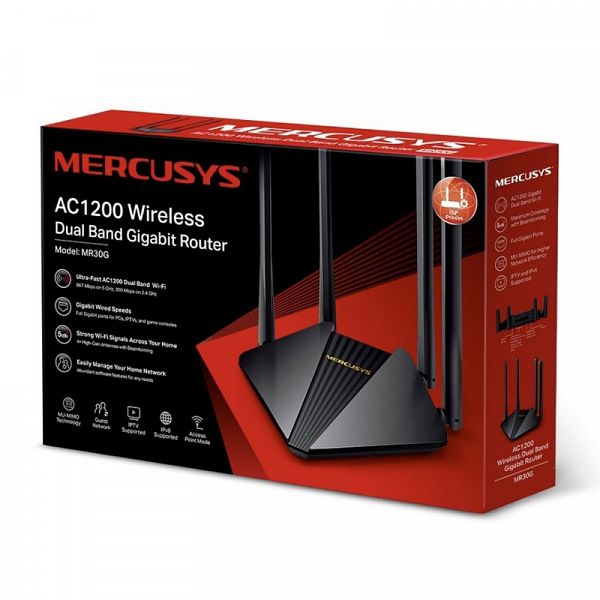 MERCUSYS MR30G AC1200 Dual Band brezžični usmerjevalnik-router
