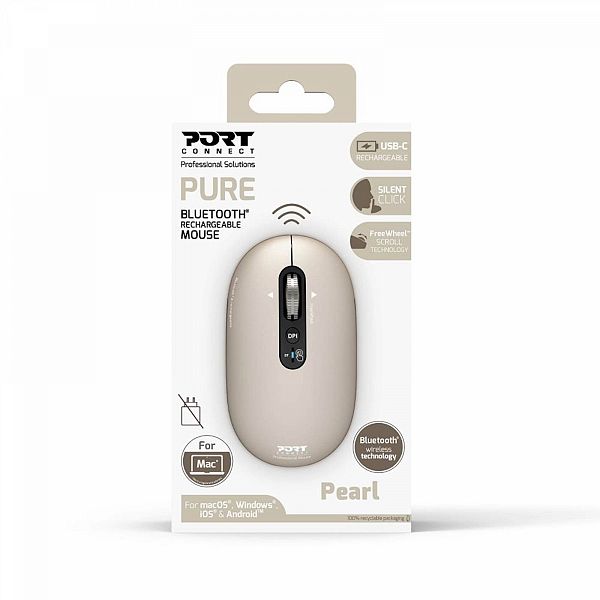 Miška PORT Bluetooth  Pure MAC Pearl Champagne