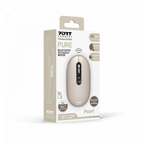 Miška PORT Bluetooth  Pure MAC Pearl Champagne