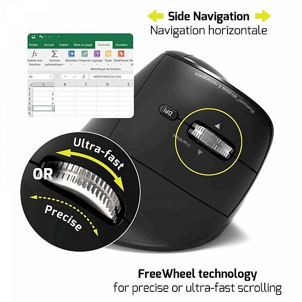 miška PORT ergonomska Ergo auditor črna