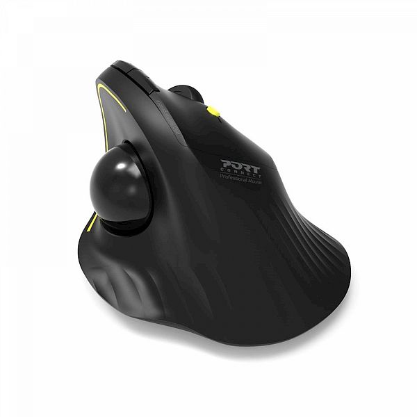 Miška PORT Trackball WL+BT, USB-A / C, polnilna, ergo, 5 gumbov, 4000dpi ergonomska