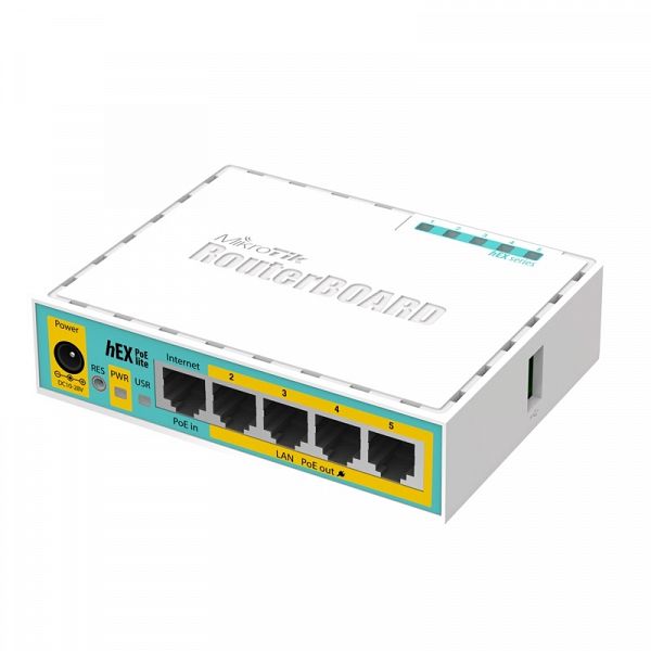 MikroTik hEX PoE lite usmerjevalnik (RB750UPr2)