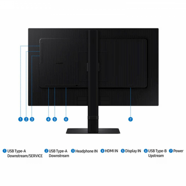 Monitor Samsung 24 S60D ViewFinity S6, IPS, 2560x1440, HDMI, DP