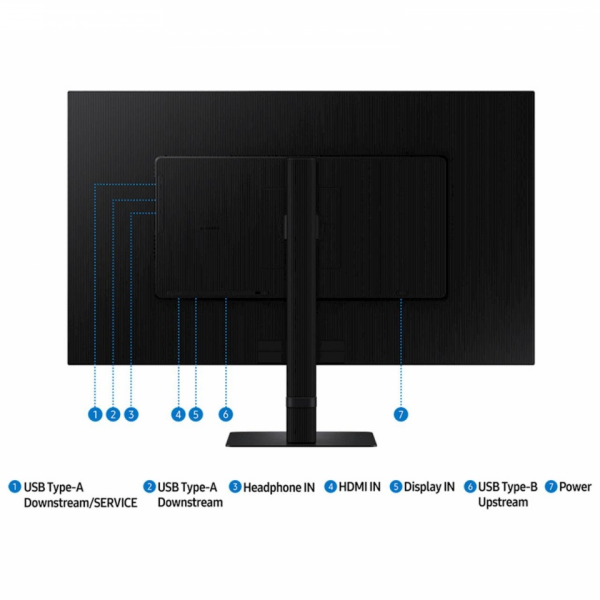 Monitor Samsung 32 S60D ViewFinity S6, IPS, 2560x1440, HDMI, DP