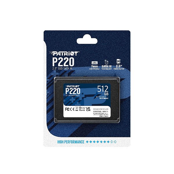 Patriot P220 512GB SSD SATA 3 2.5