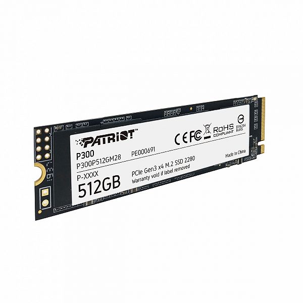 Patriot P300 512GB M.2 NVMe SSD PCIe Gen 3 x4