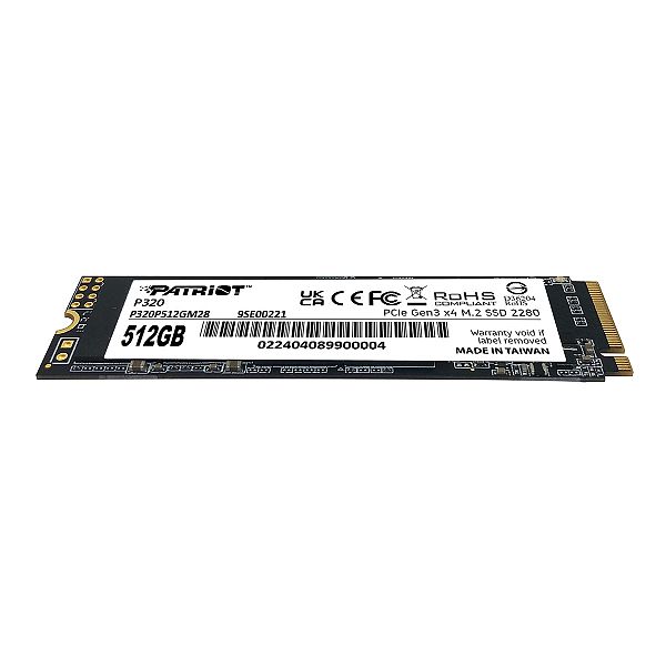 Patriot P320 512GB M.2 NVMe SSD PCIe Gen 3 x4