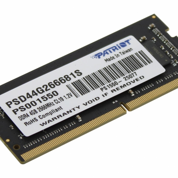 Patriot Signature Line 4GB DDR4-2666 SODIMM PC4-21300 CL19, 1.2V