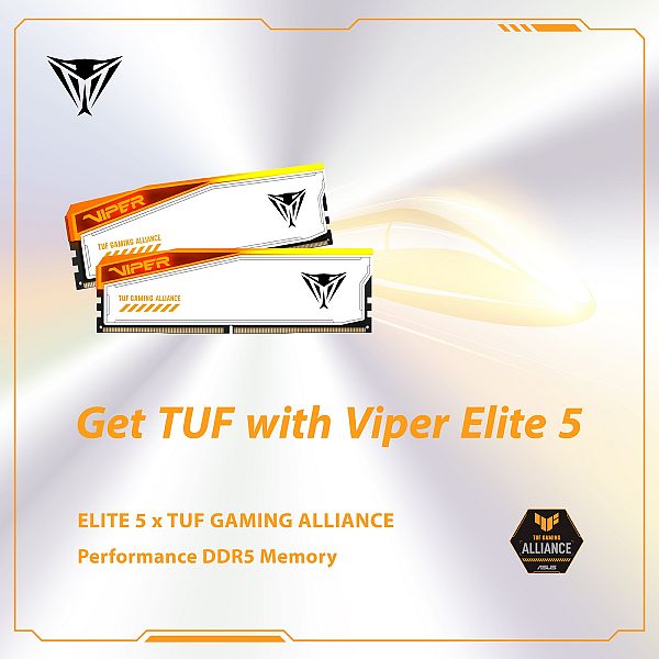  Patriot Viper Elite 5 RGB TUF Kit 32GB (2x16GB) DDR5-6000 DIMM PC5-48000 CL36, 1.35V