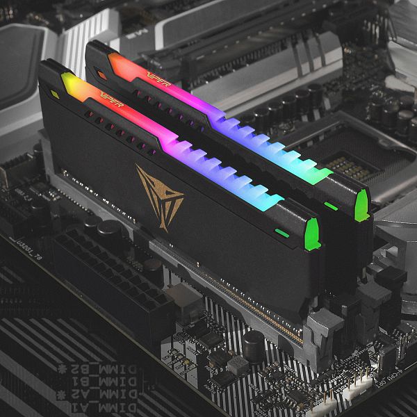 Patriot Viper Steel RGB Kit 32GB (2x16GB) DDR4-3200 DIMM PC4-25600 CL18, 1.35V