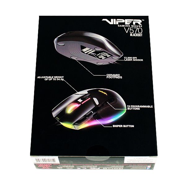 Patriot Viper V570 RGB Blackout laserska gaming miška