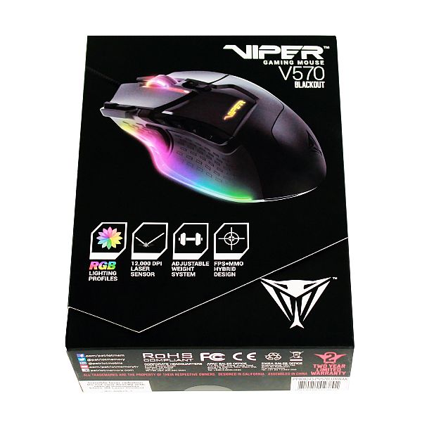 Patriot Viper V570 RGB Blackout laserska gaming miška