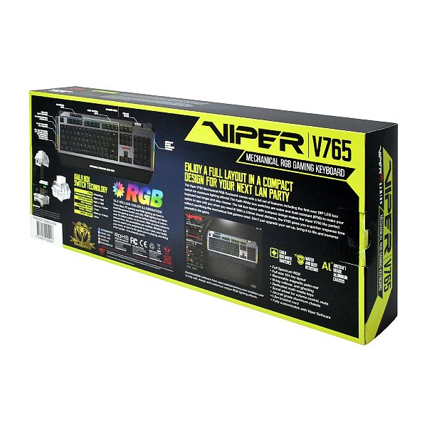 Patriot Viper V765 RGB mehanska tipkovnica - ANG