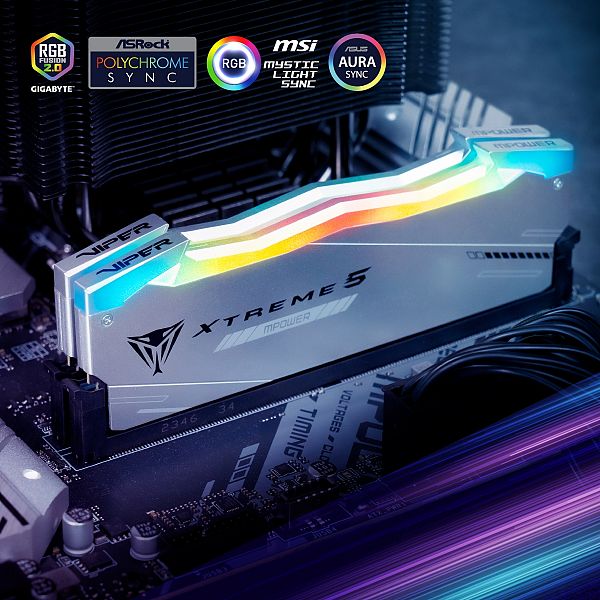 Patriot Viper Xtreme 5 RGB Kit MPOWER 32GB (2x16GB) DDR5-6400 CL32, 1.4V