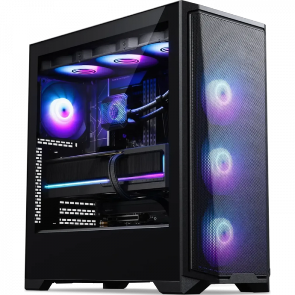 PHANTEKS ECLIPSE G370A TEMPERED GLASS D-RGB LED ATX črno ohišje