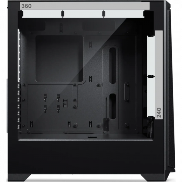 PHANTEKS ECLIPSE G370A TEMPERED GLASS D-RGB LED ATX črno ohišje